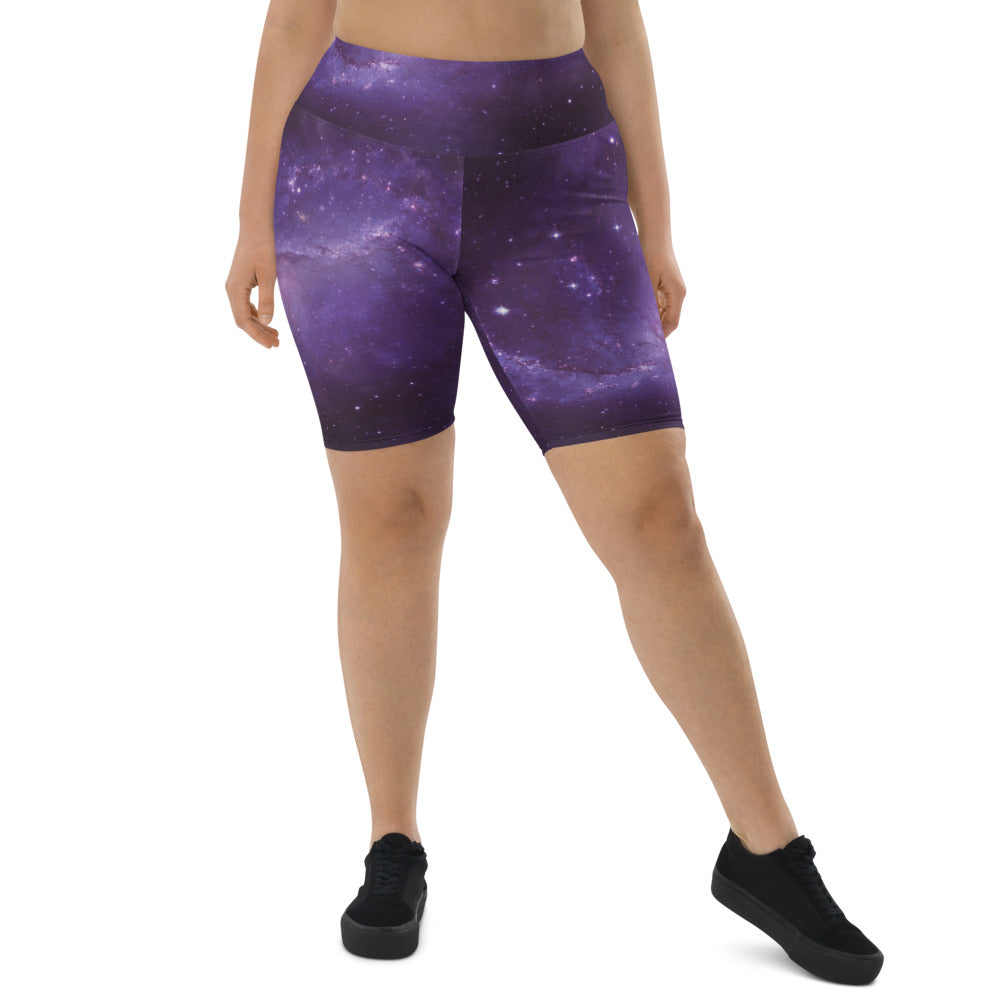 Galaxy in the Space Women Biker Shorts