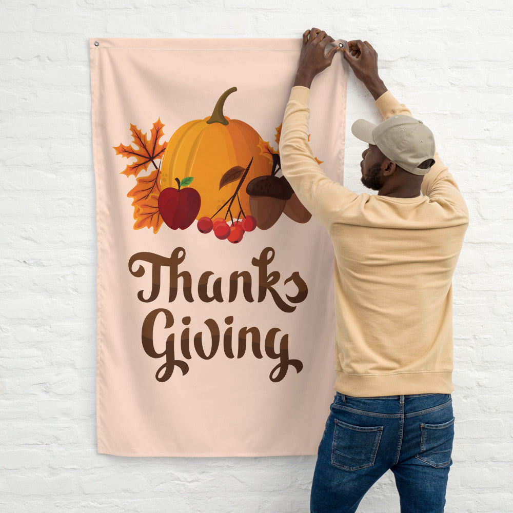 Thanksgiving Food Icon Flag