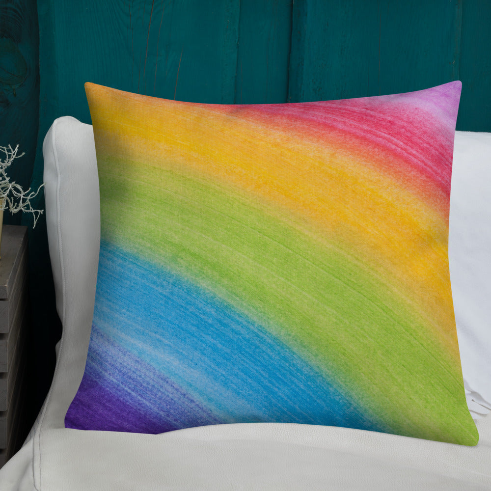 Decorative Premium Pillow Colourful Rainbow