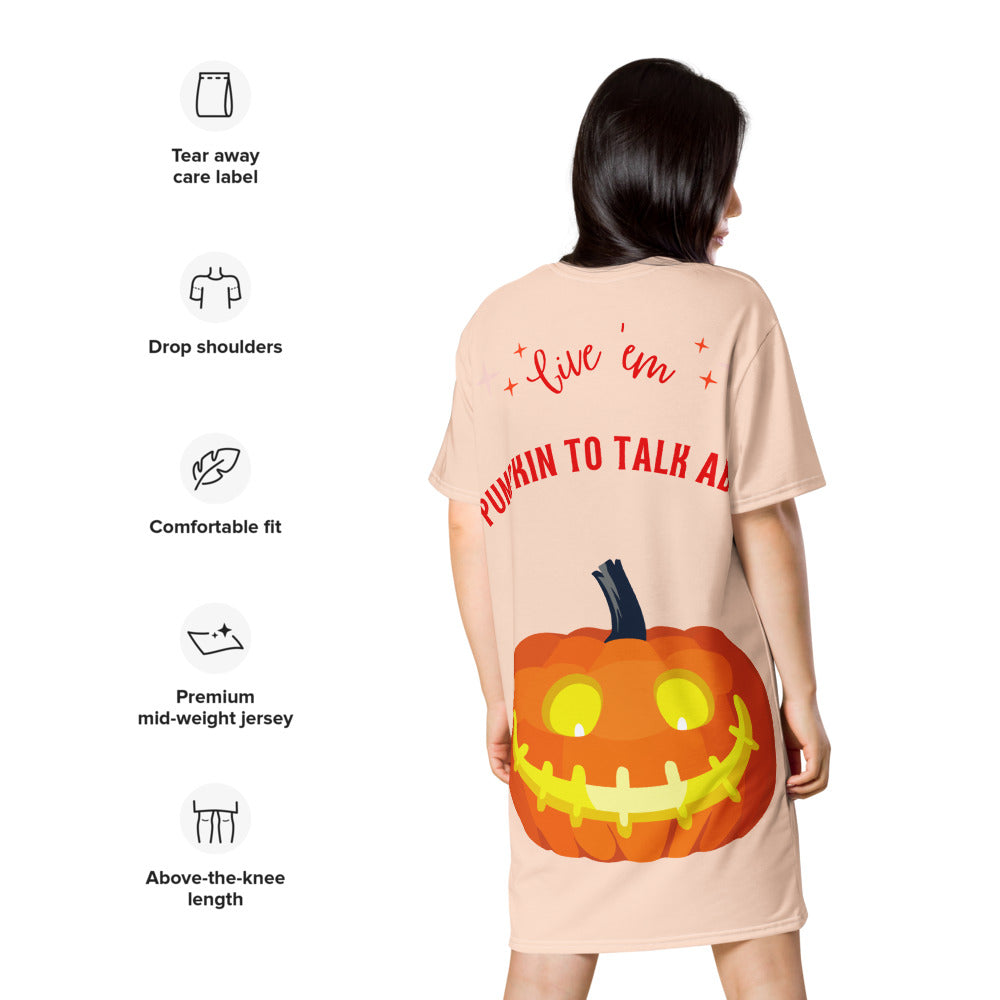 Halloween Pumpkin T-shirt dress