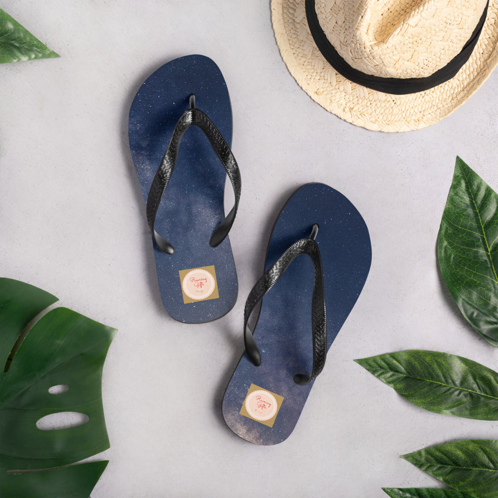 Unisex Stars During Night Time Flip-Flops