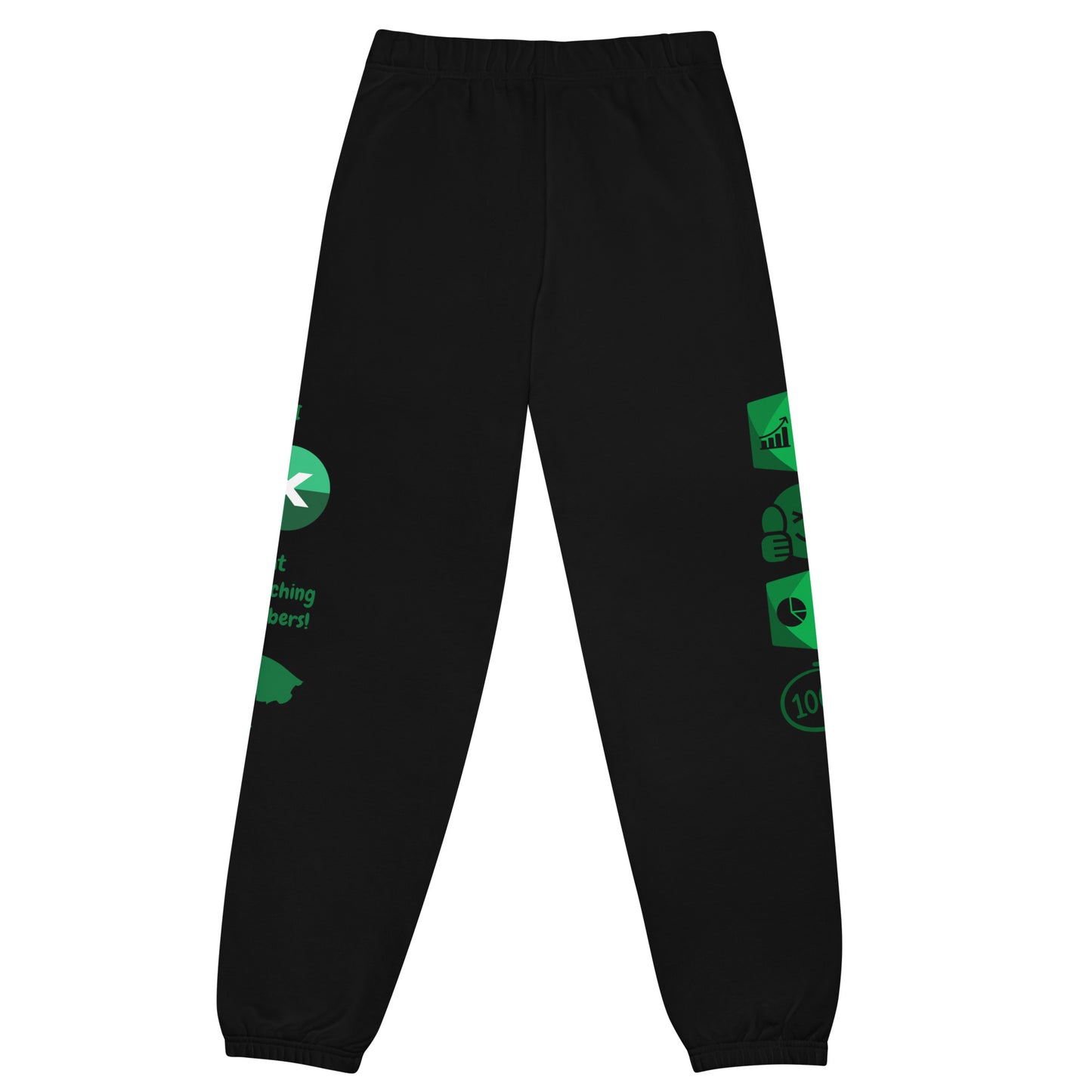 Mathematical Maestro Unisex Comfort Sweatpants - 'I Excel at Crunching Numbers!' by Raining Gifts Design