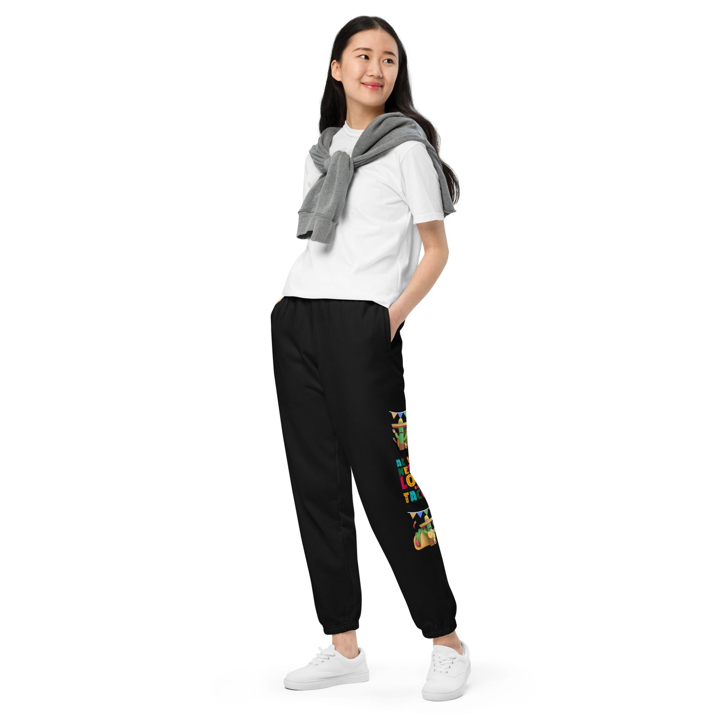Spicy Serenades: Musical Chili Pepper and Cactus Unisex Sweatpants - Raining Gifts Exclusive!