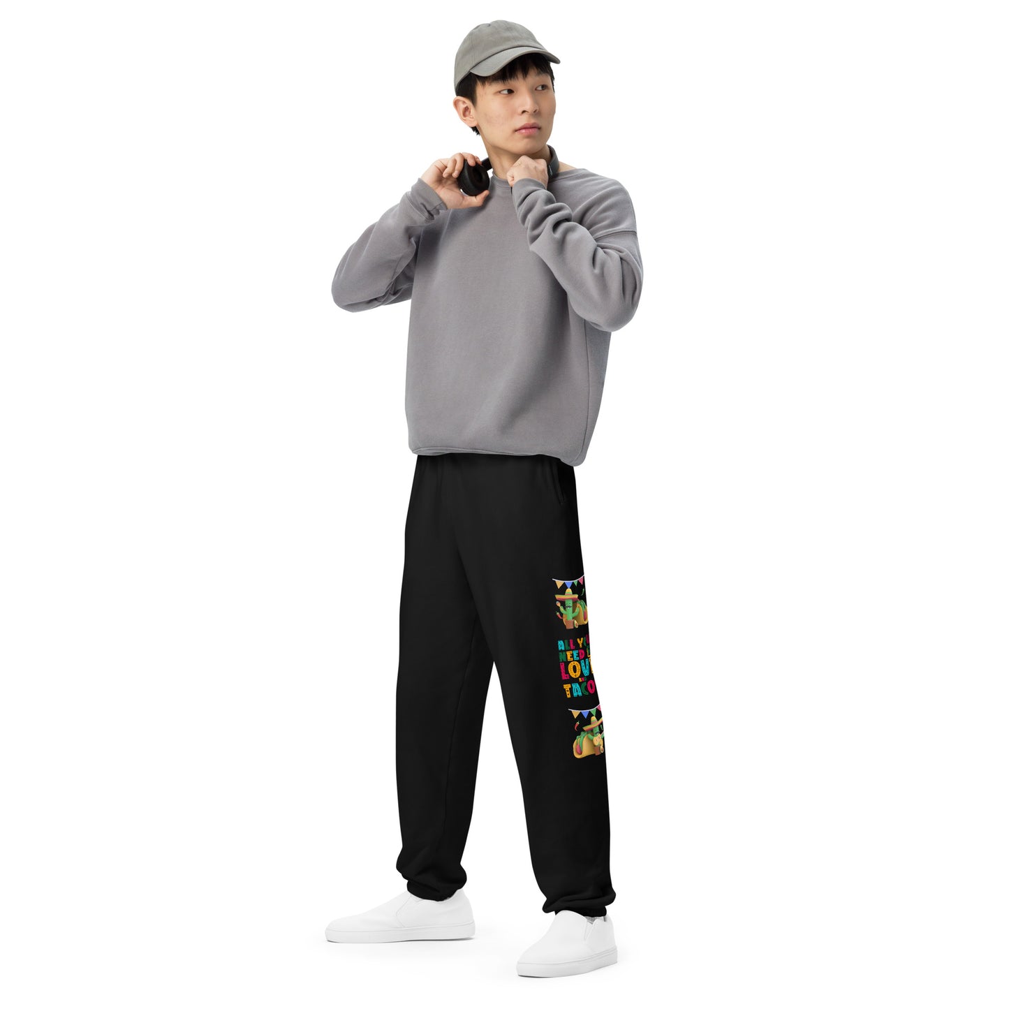 Spicy Serenades: Musical Chili Pepper and Cactus Unisex Sweatpants - Raining Gifts Exclusive!