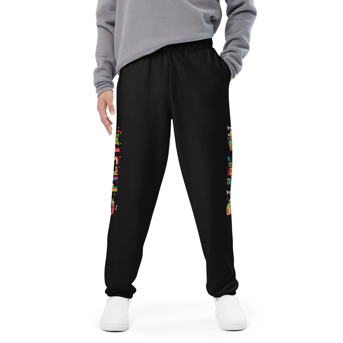 Spicy Serenades: Musical Chili Pepper and Cactus Unisex Sweatpants - Raining Gifts Exclusive!
