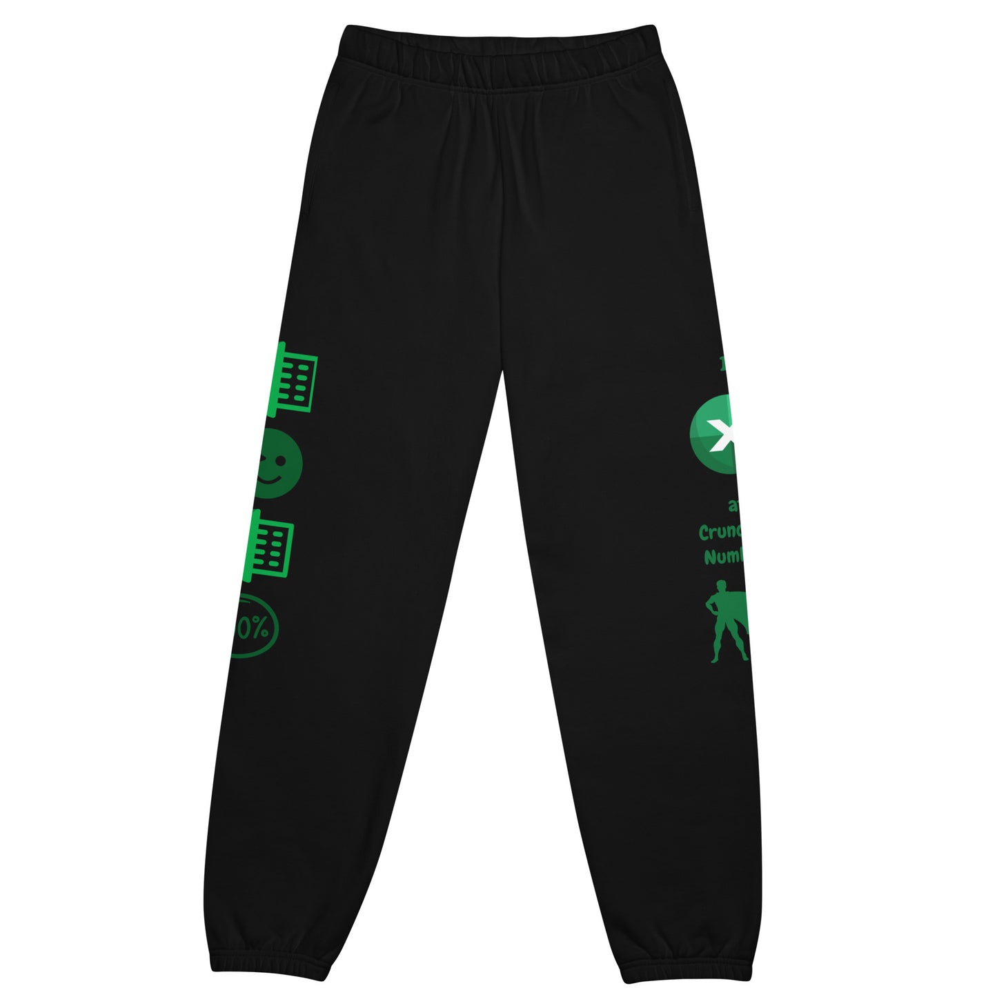 Mathematical Maestro Unisex Comfort Sweatpants - 'I Excel at Crunching Numbers!' by Raining Gifts Design