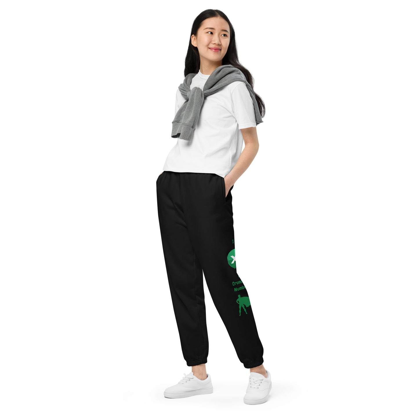 Mathematical Maestro Unisex Comfort Sweatpants - 'I Excel at Crunching Numbers!' by Raining Gifts Design