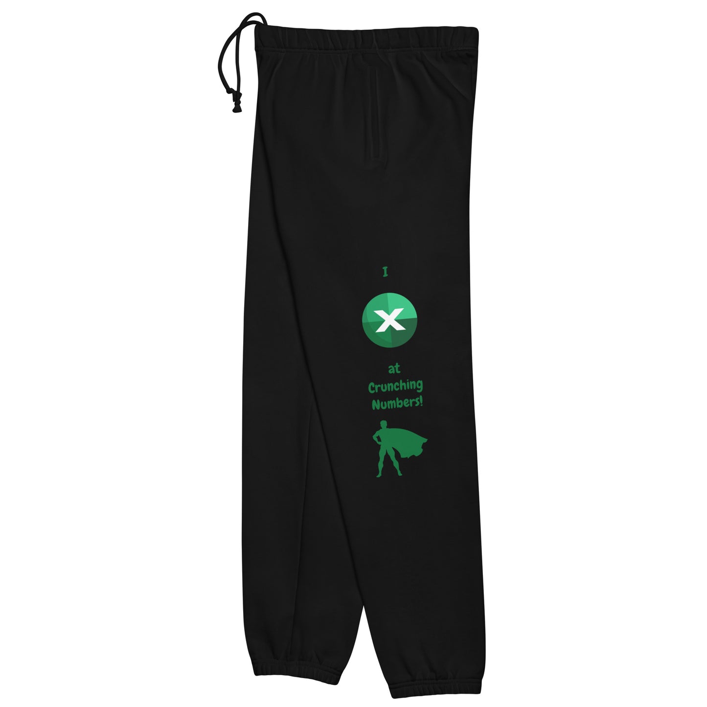 Mathematical Maestro Unisex Comfort Sweatpants - 'I Excel at Crunching Numbers!' by Raining Gifts Design