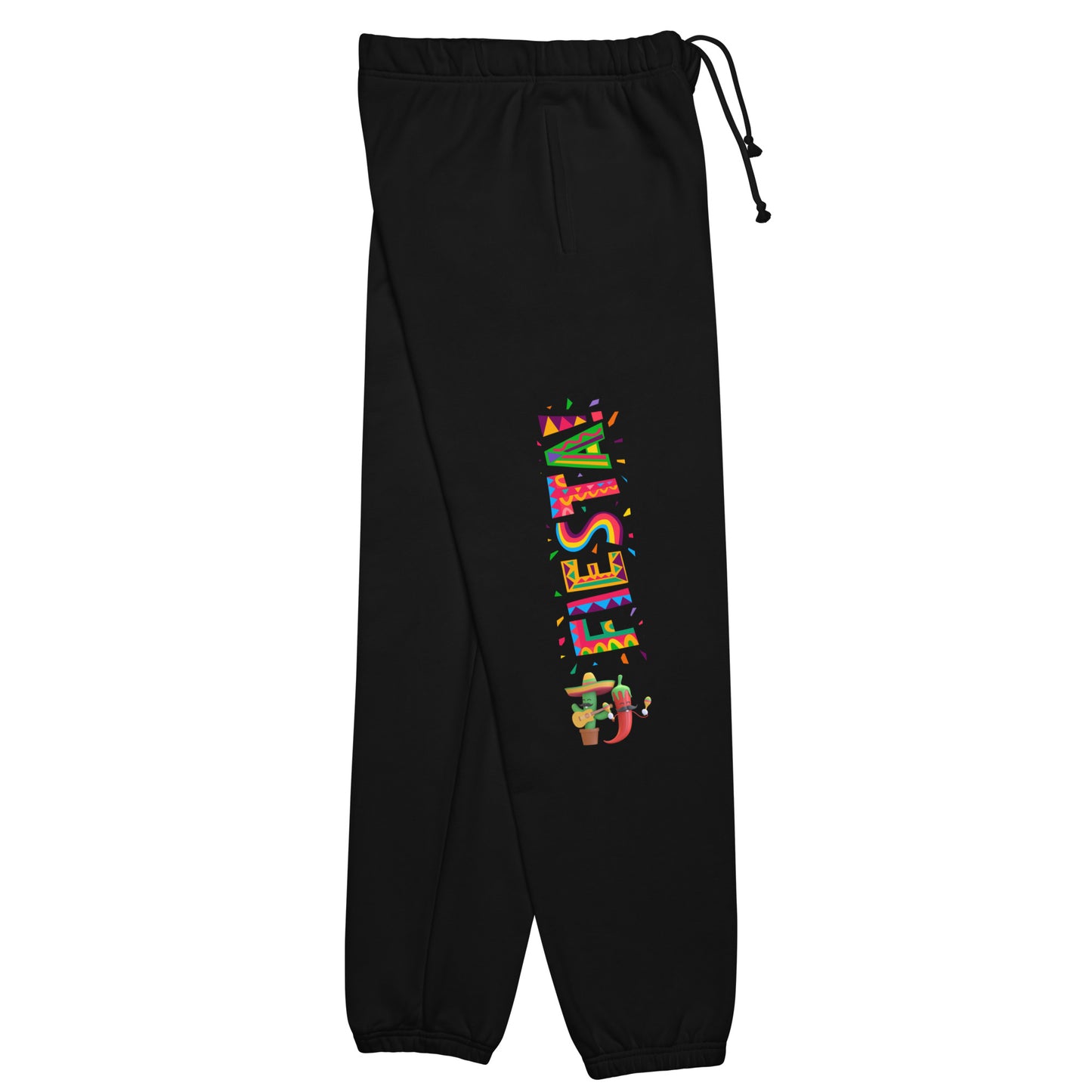Spicy Serenades: Musical Chili Pepper and Cactus Unisex Sweatpants - Raining Gifts Exclusive!