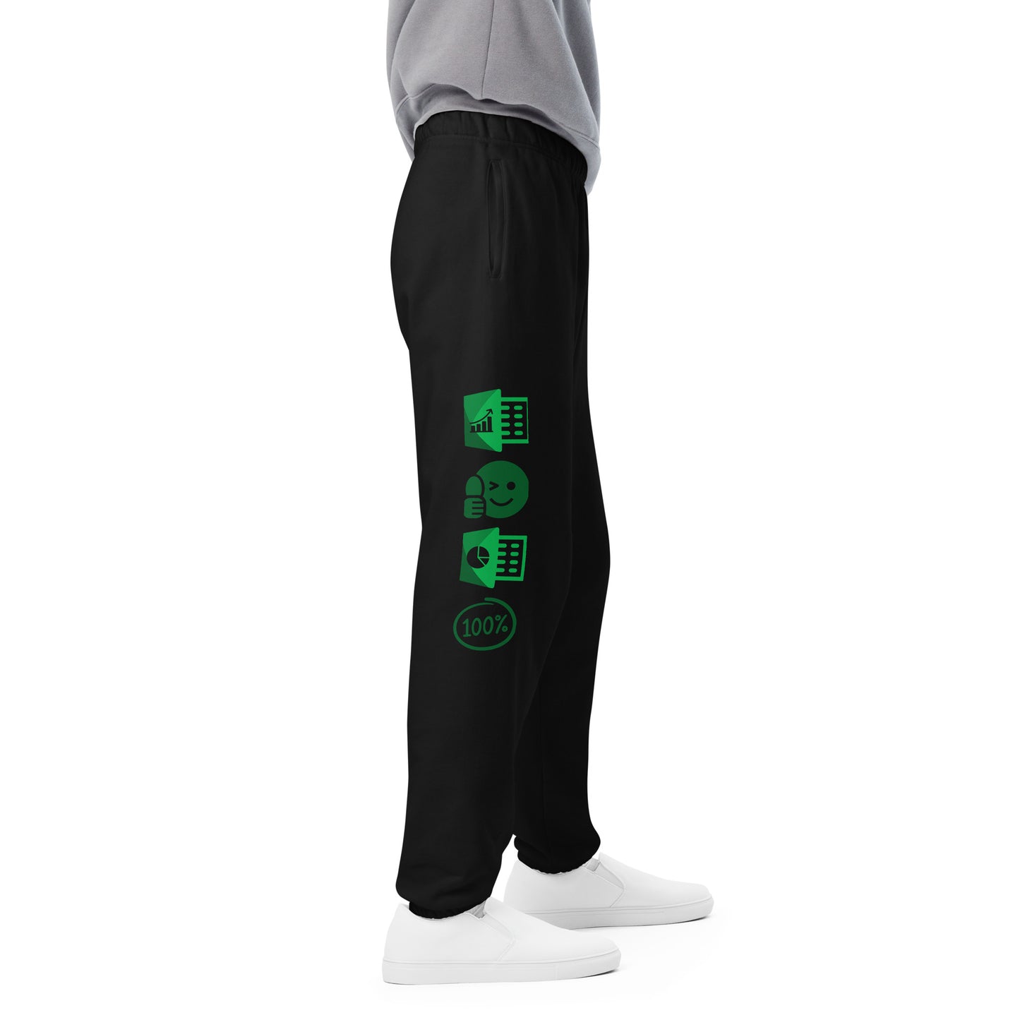 Mathematical Maestro Unisex Comfort Sweatpants - 'I Excel at Crunching Numbers!' by Raining Gifts Design