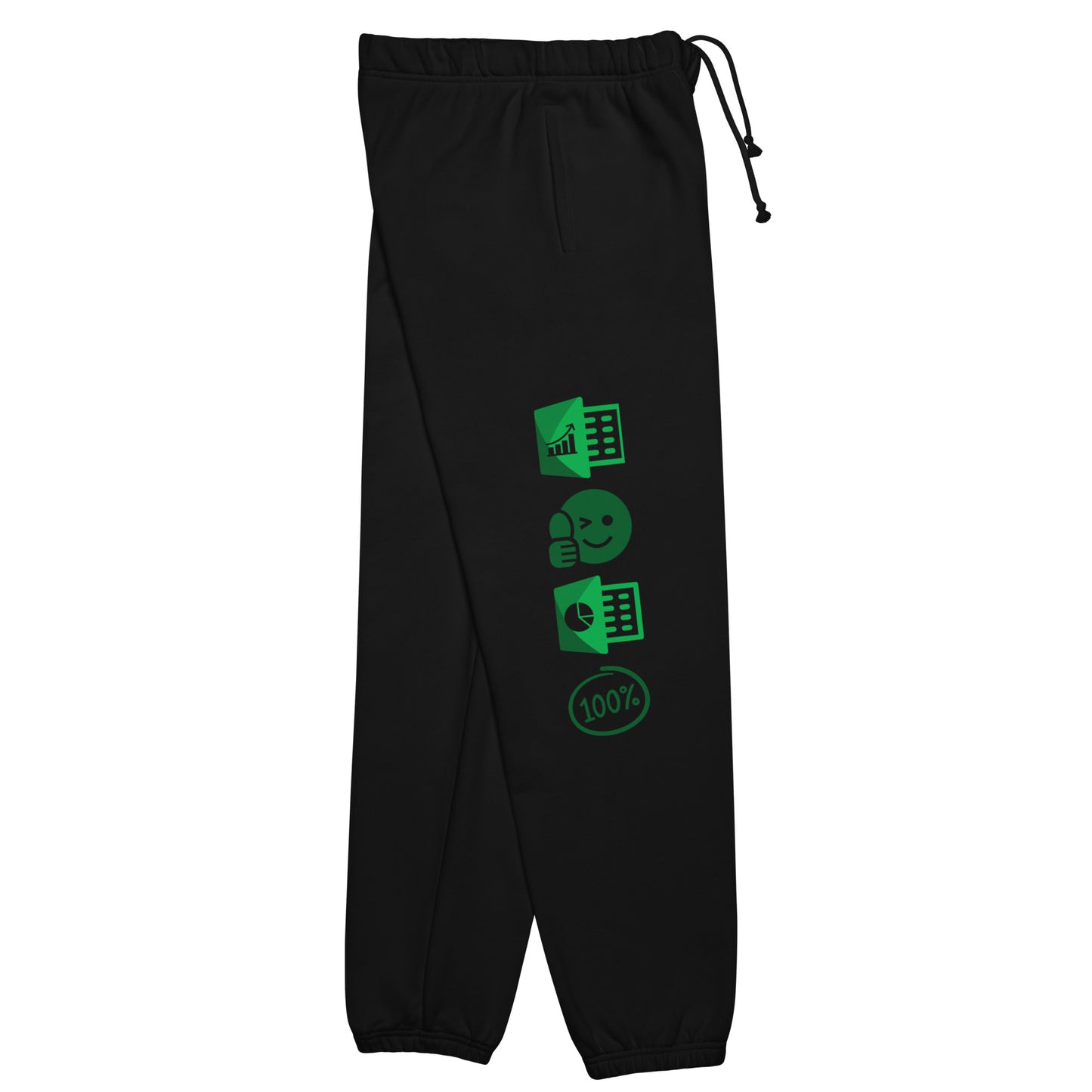 Mathematical Maestro Unisex Comfort Sweatpants - 'I Excel at Crunching Numbers!' by Raining Gifts Design