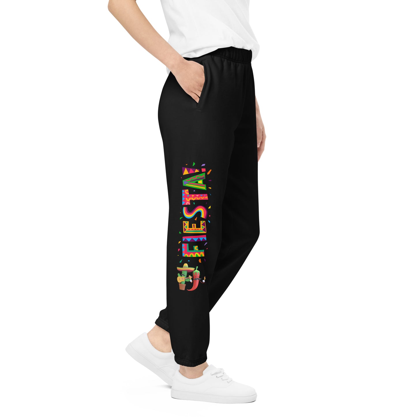 Spicy Serenades: Musical Chili Pepper and Cactus Unisex Sweatpants - Raining Gifts Exclusive!