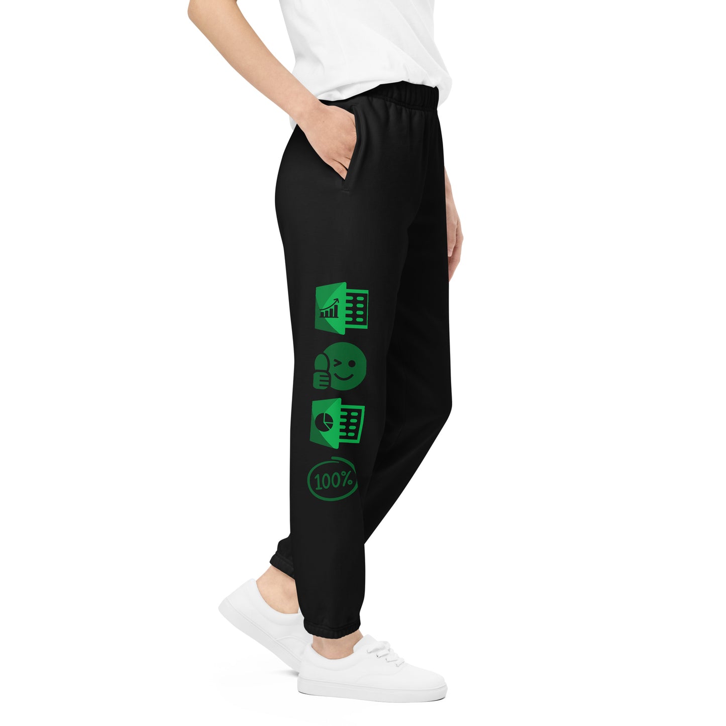 Mathematical Maestro Unisex Comfort Sweatpants - 'I Excel at Crunching Numbers!' by Raining Gifts Design