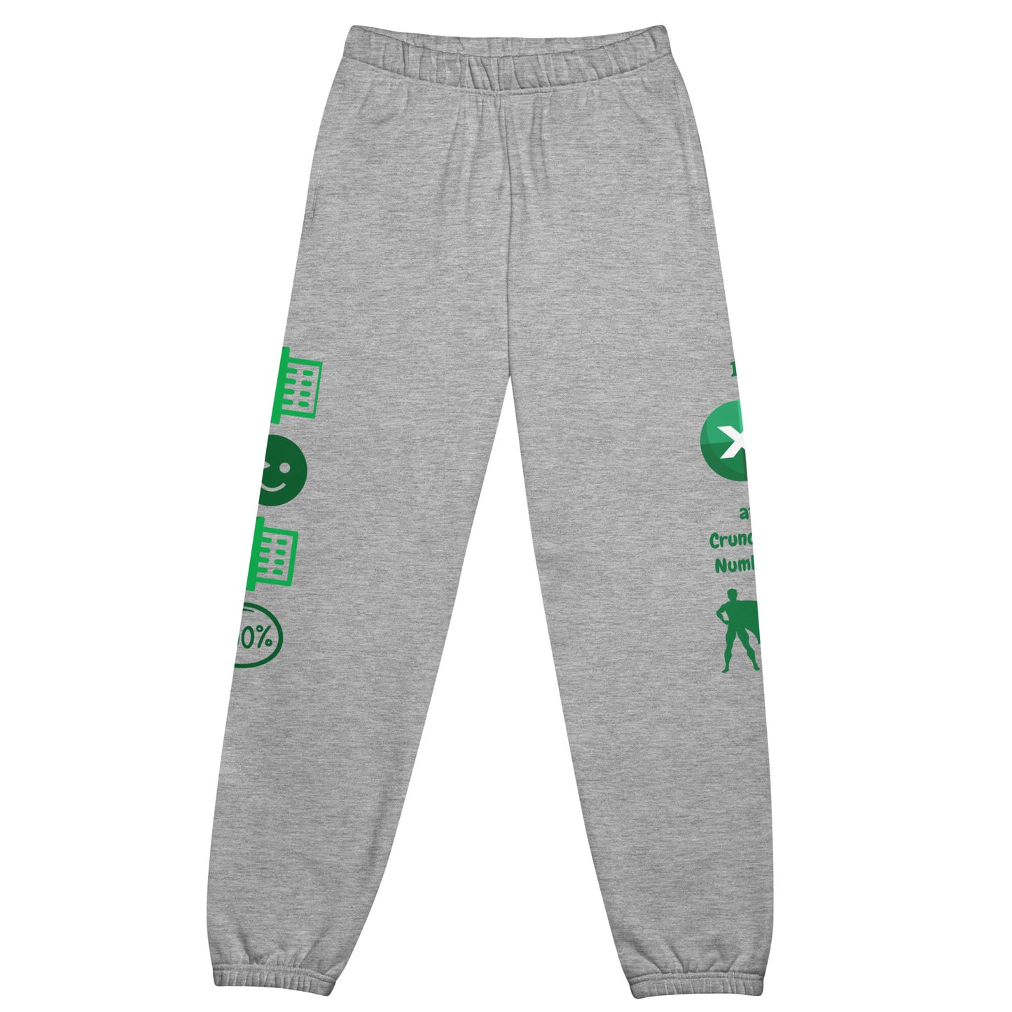 Mathematical Maestro Unisex Comfort Sweatpants - 'I Excel at Crunching Numbers!' by Raining Gifts Design