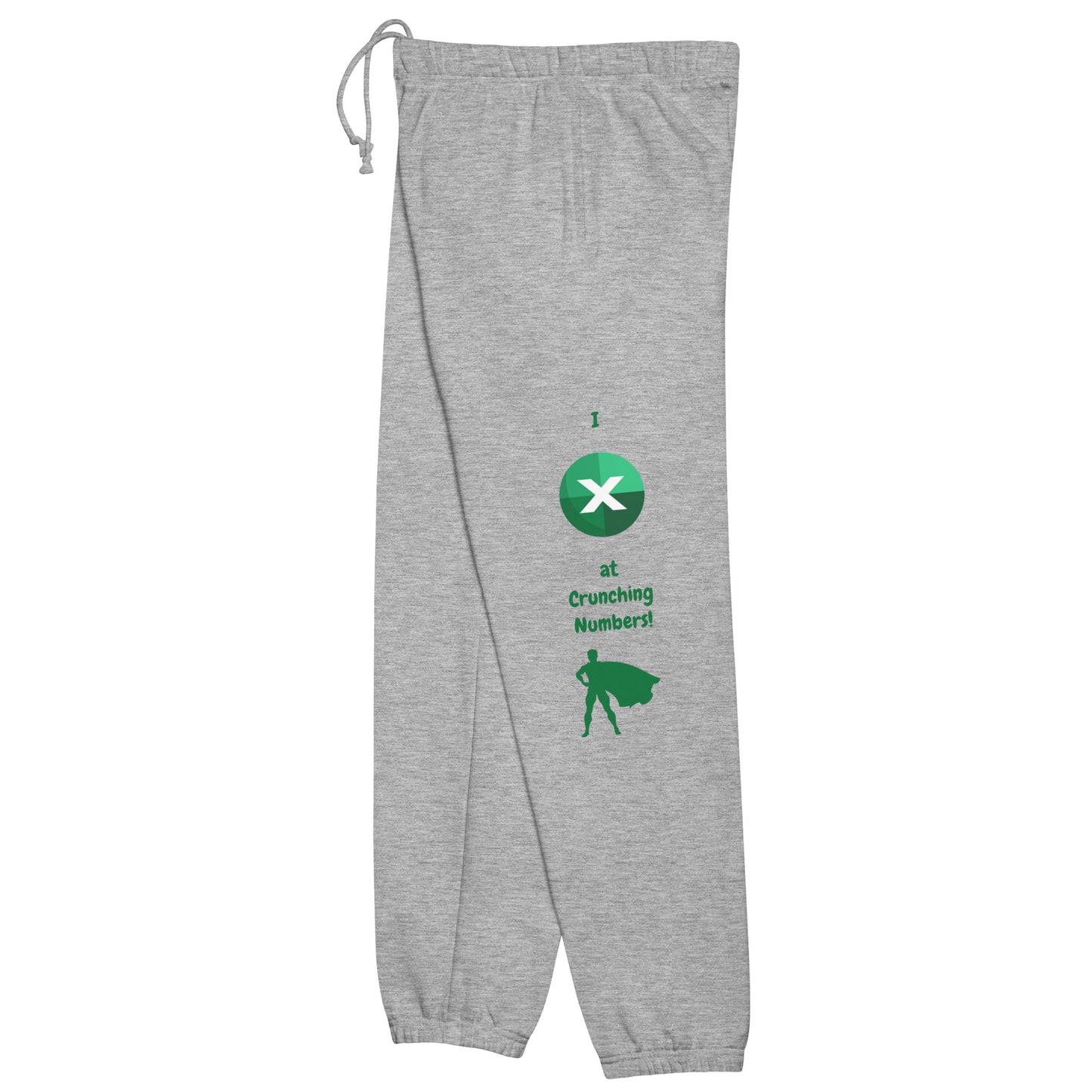 Mathematical Maestro Unisex Comfort Sweatpants - 'I Excel at Crunching Numbers!' by Raining Gifts Design
