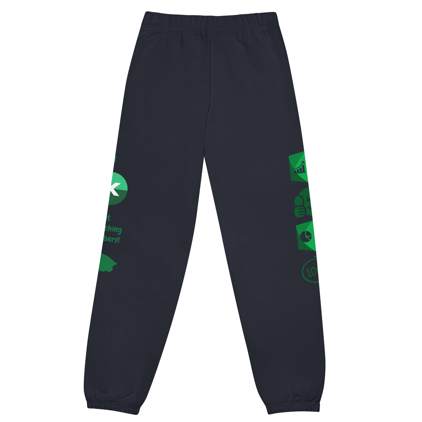 Mathematical Maestro Unisex Comfort Sweatpants - 'I Excel at Crunching Numbers!' by Raining Gifts Design