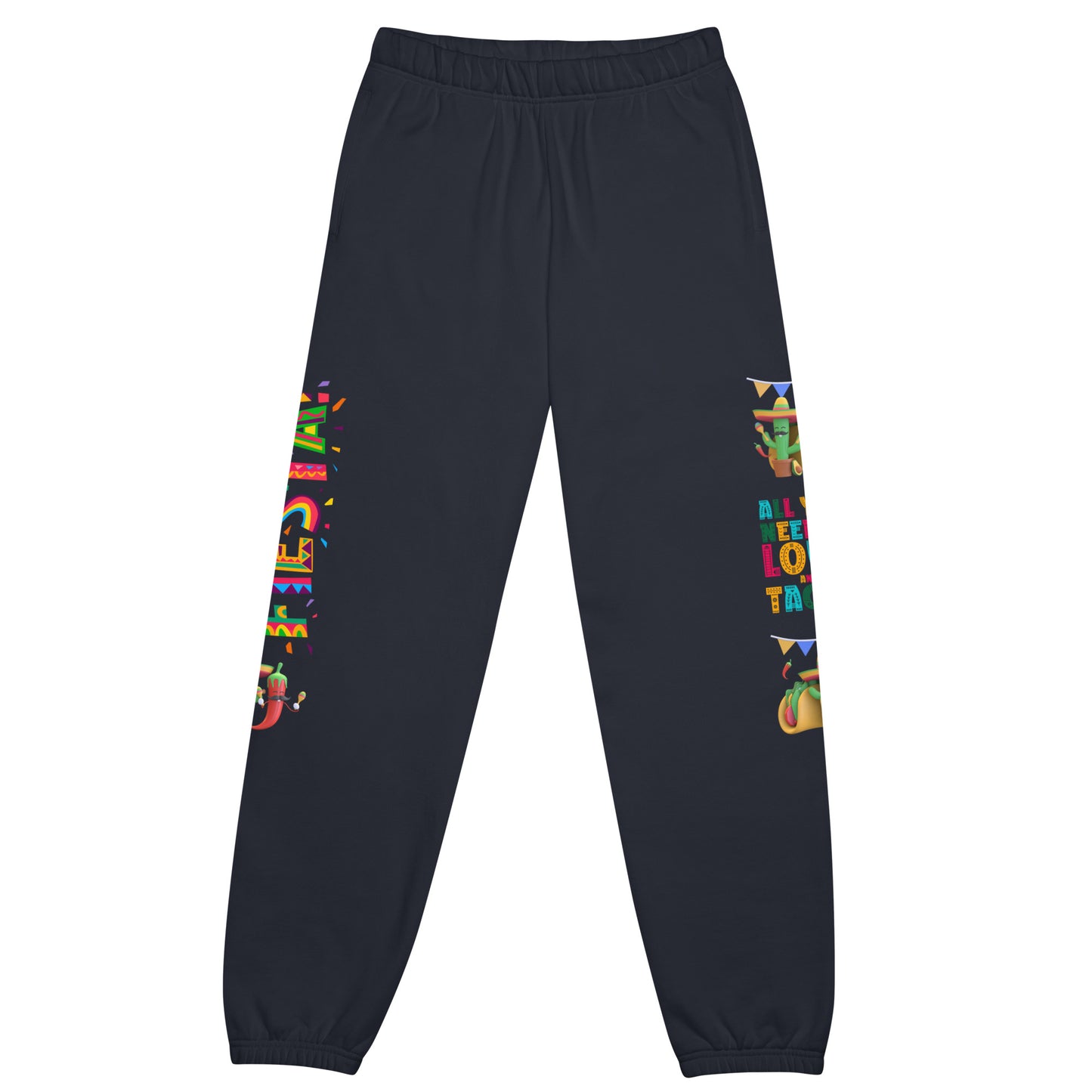 Spicy Serenades: Musical Chili Pepper and Cactus Unisex Sweatpants - Raining Gifts Exclusive!