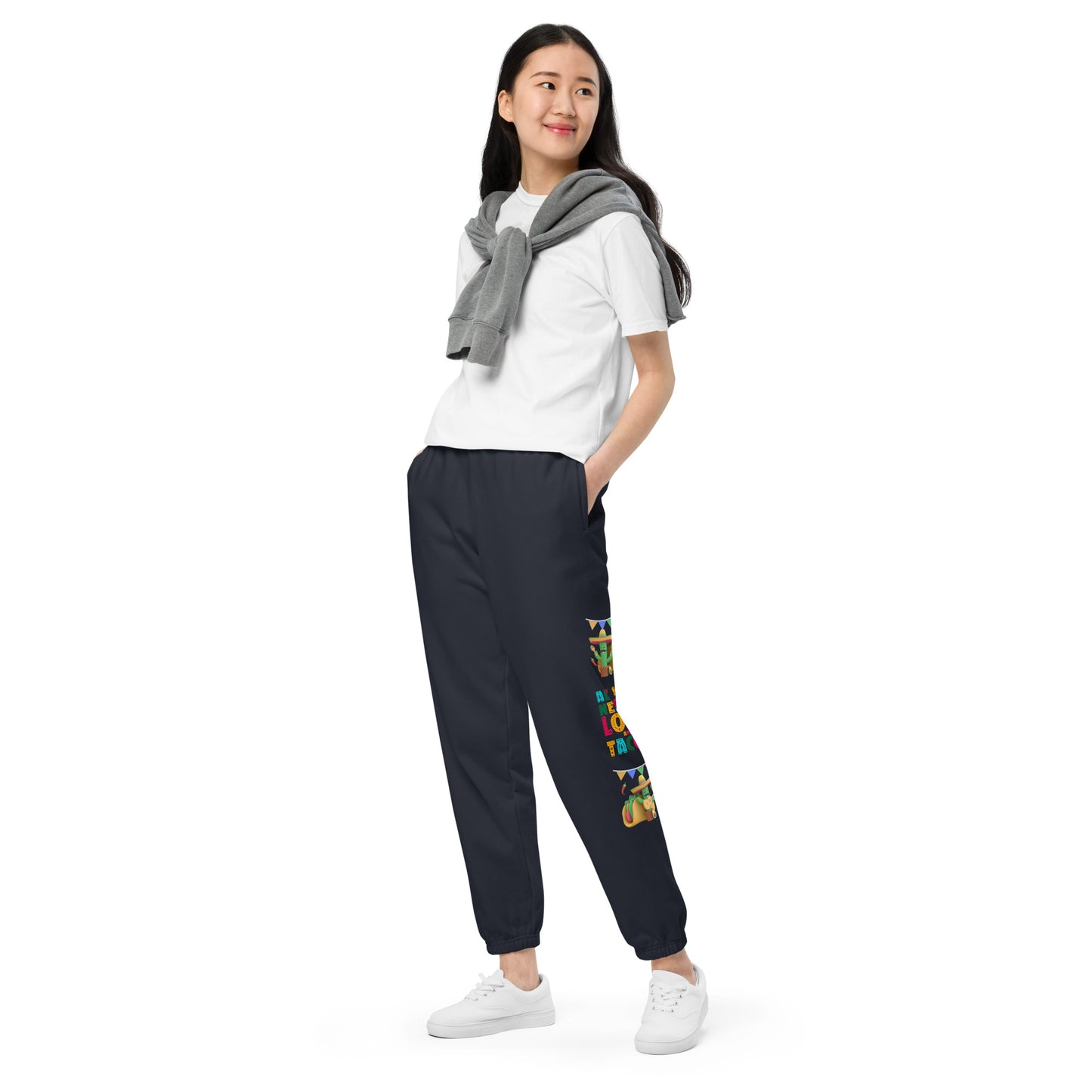 Spicy Serenades: Musical Chili Pepper and Cactus Unisex Sweatpants - Raining Gifts Exclusive!