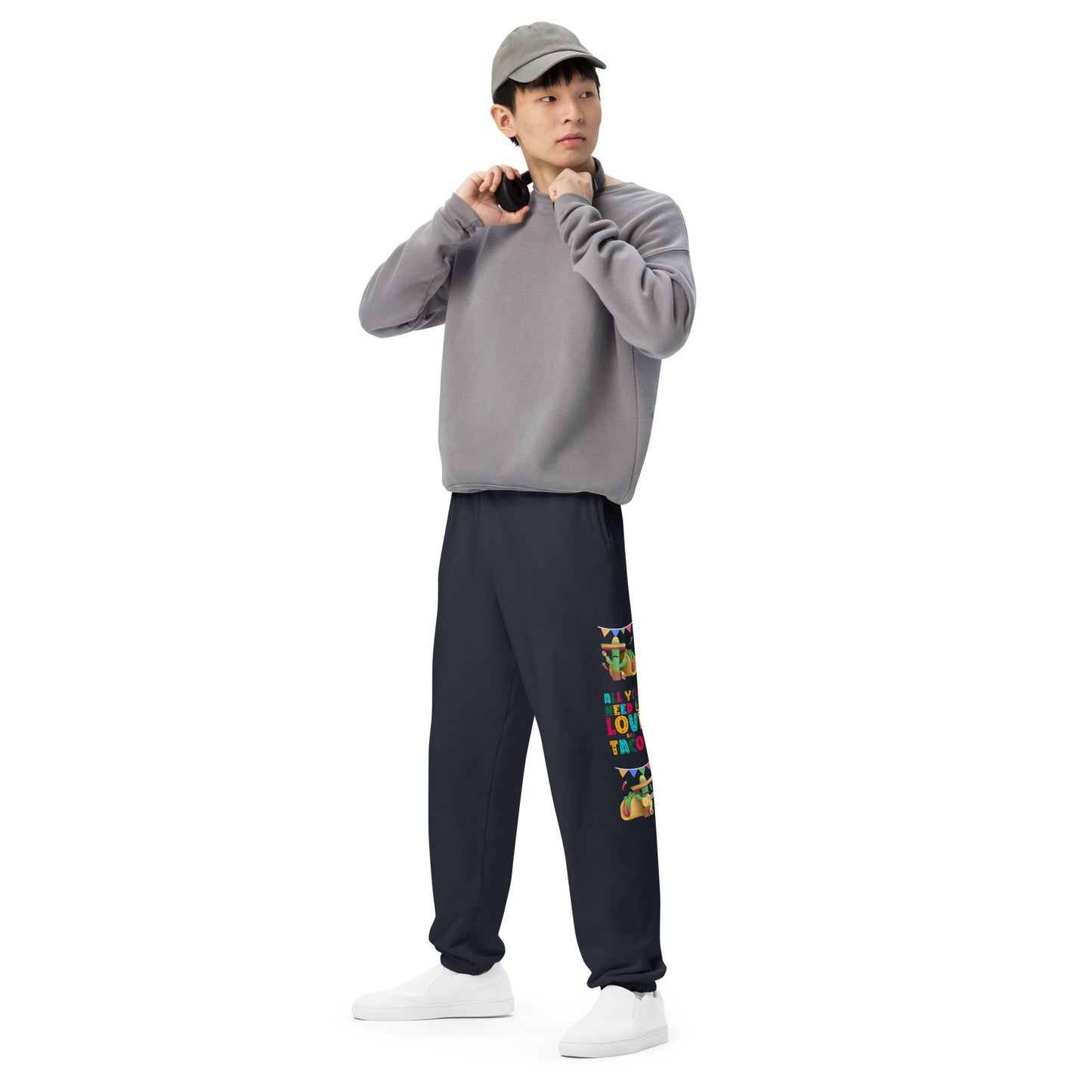 Spicy Serenades: Musical Chili Pepper and Cactus Unisex Sweatpants - Raining Gifts Exclusive!