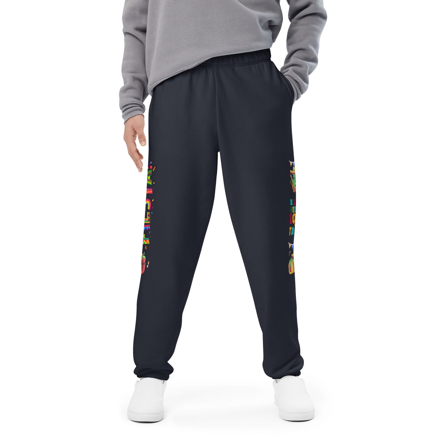 Spicy Serenades: Musical Chili Pepper and Cactus Unisex Sweatpants - Raining Gifts Exclusive!
