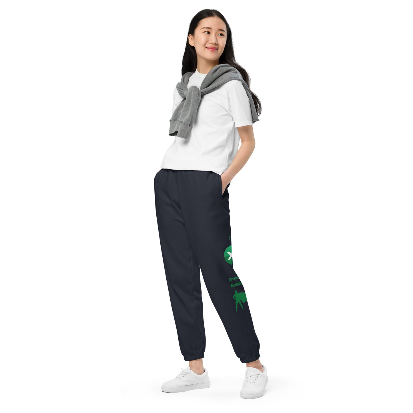 Mathematical Maestro Unisex Comfort Sweatpants - 'I Excel at Crunching Numbers!' by Raining Gifts Design