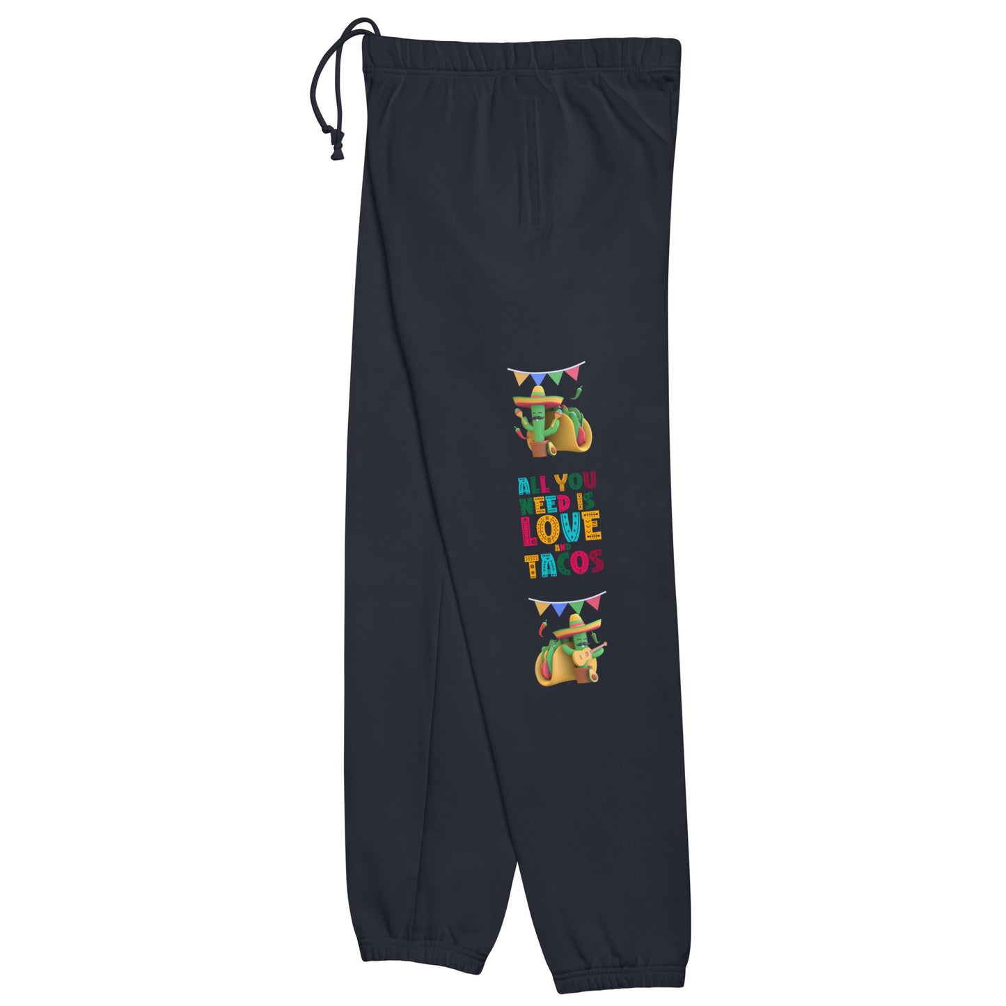 Spicy Serenades: Musical Chili Pepper and Cactus Unisex Sweatpants - Raining Gifts Exclusive!