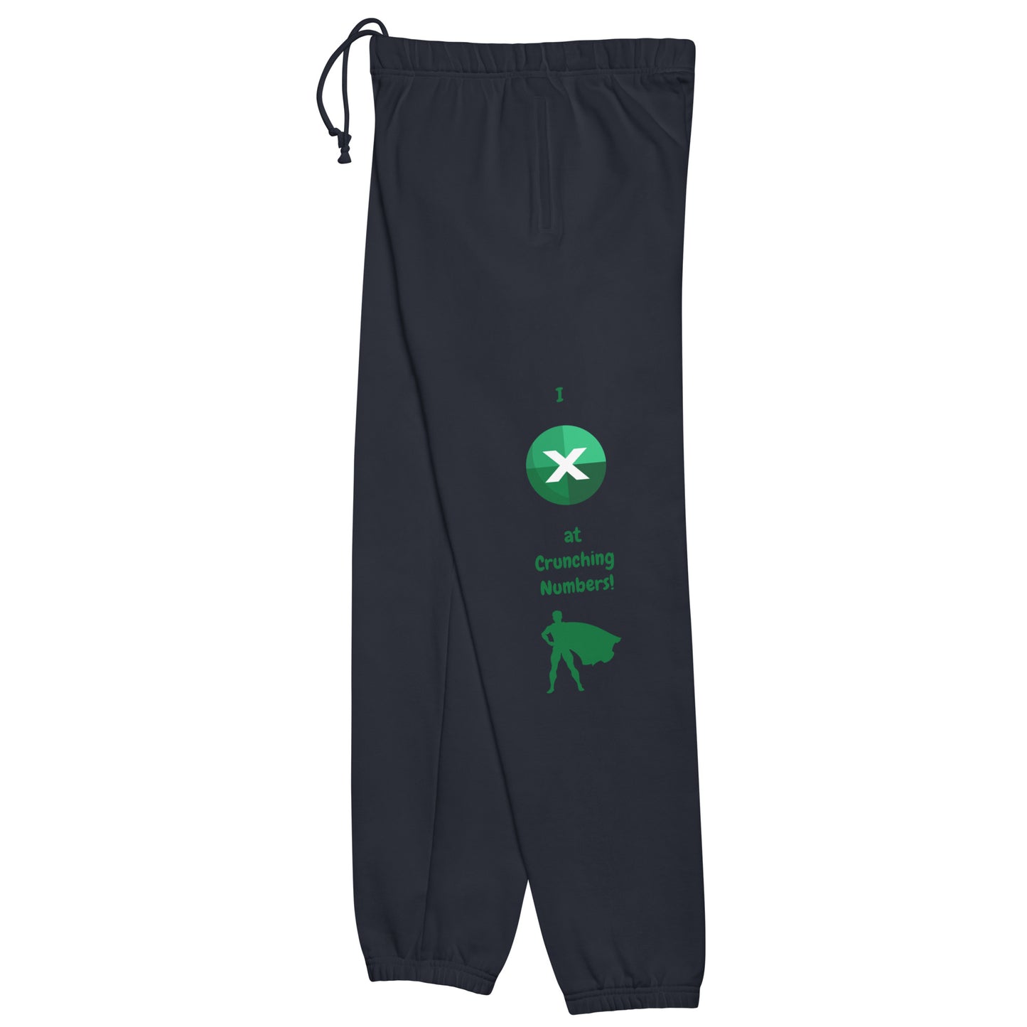 Mathematical Maestro Unisex Comfort Sweatpants - 'I Excel at Crunching Numbers!' by Raining Gifts Design