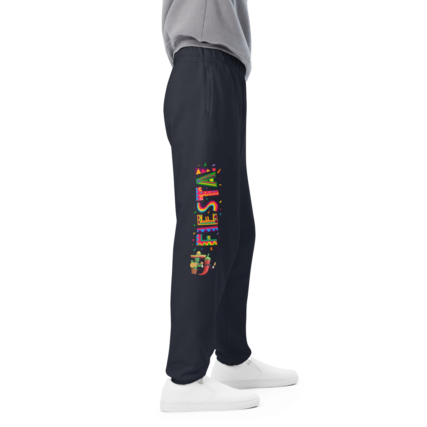 Spicy Serenades: Musical Chili Pepper and Cactus Unisex Sweatpants - Raining Gifts Exclusive!