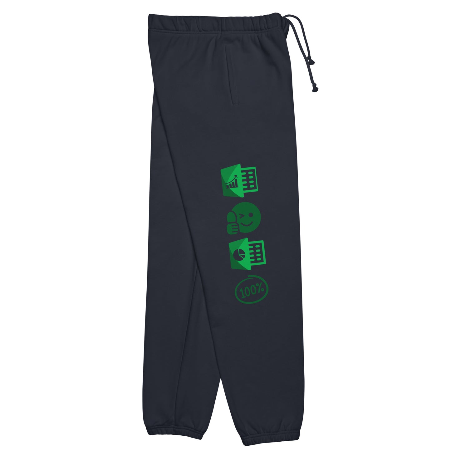 Mathematical Maestro Unisex Comfort Sweatpants - 'I Excel at Crunching Numbers!' by Raining Gifts Design