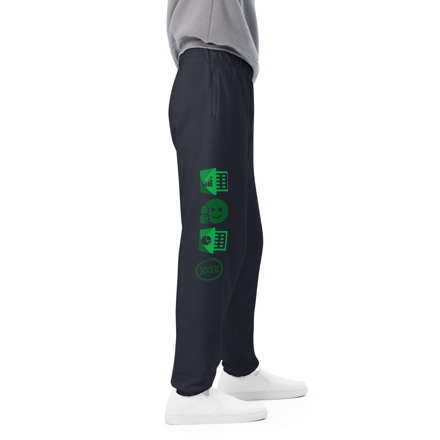 Mathematical Maestro Unisex Comfort Sweatpants - 'I Excel at Crunching Numbers!' by Raining Gifts Design