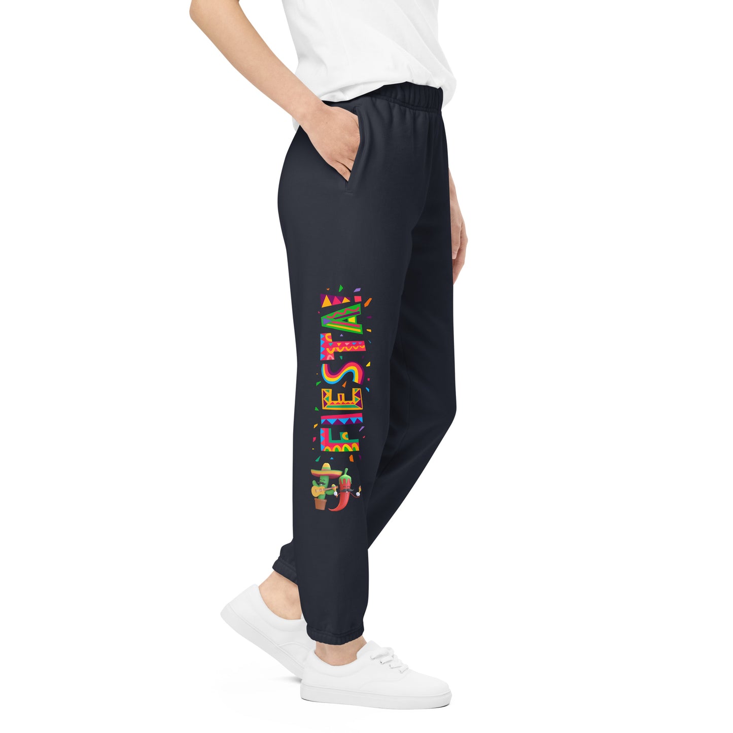 Spicy Serenades: Musical Chili Pepper and Cactus Unisex Sweatpants - Raining Gifts Exclusive!