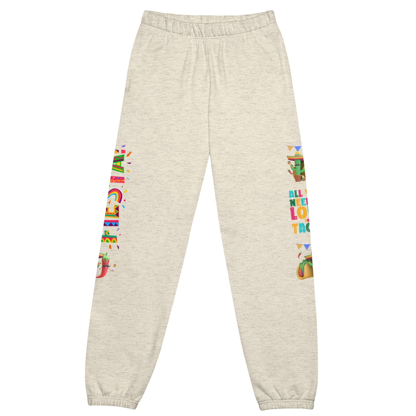 Spicy Serenades: Musical Chili Pepper and Cactus Unisex Sweatpants - Raining Gifts Exclusive!