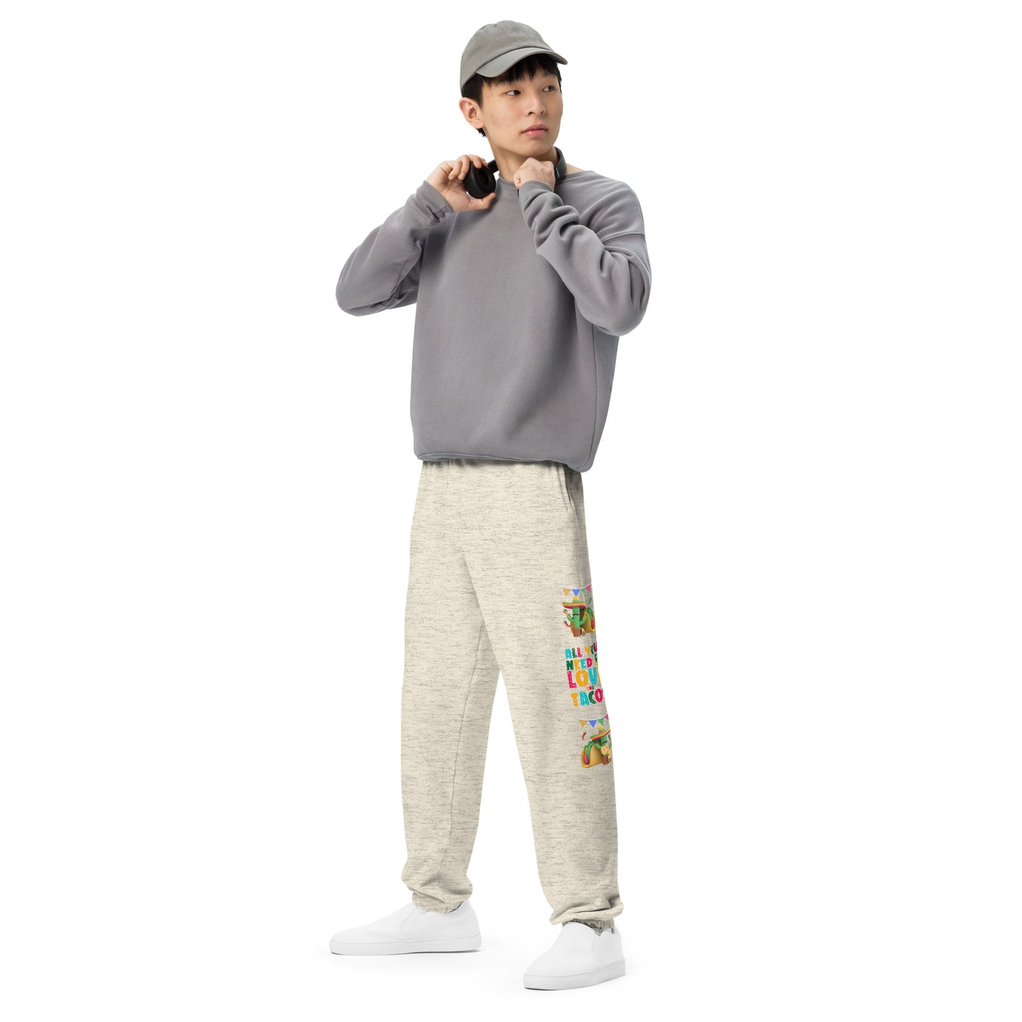 Spicy Serenades: Musical Chili Pepper and Cactus Unisex Sweatpants - Raining Gifts Exclusive!