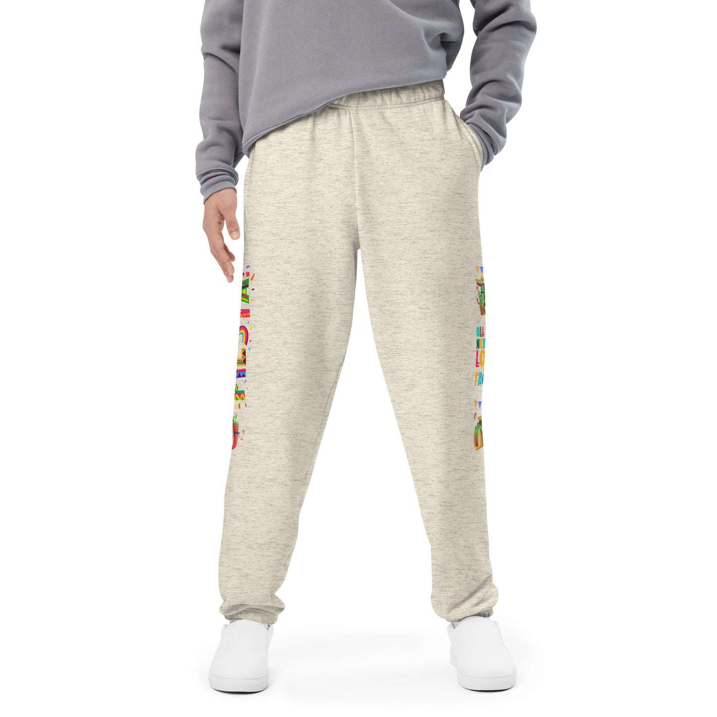 Spicy Serenades: Musical Chili Pepper and Cactus Unisex Sweatpants - Raining Gifts Exclusive!