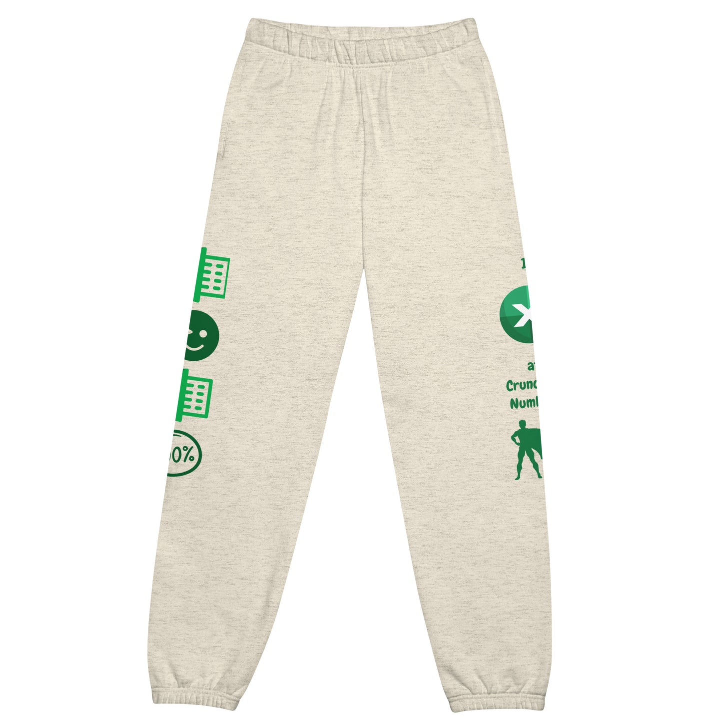Mathematical Maestro Unisex Comfort Sweatpants - 'I Excel at Crunching Numbers!' by Raining Gifts Design