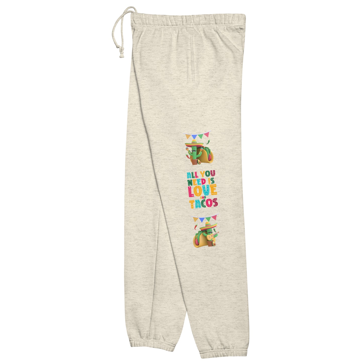 Spicy Serenades: Musical Chili Pepper and Cactus Unisex Sweatpants - Raining Gifts Exclusive!