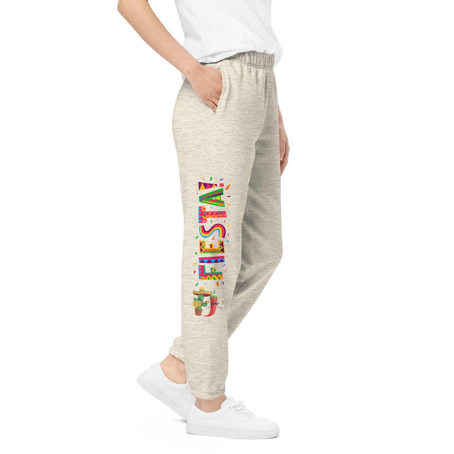 Spicy Serenades: Musical Chili Pepper and Cactus Unisex Sweatpants - Raining Gifts Exclusive!