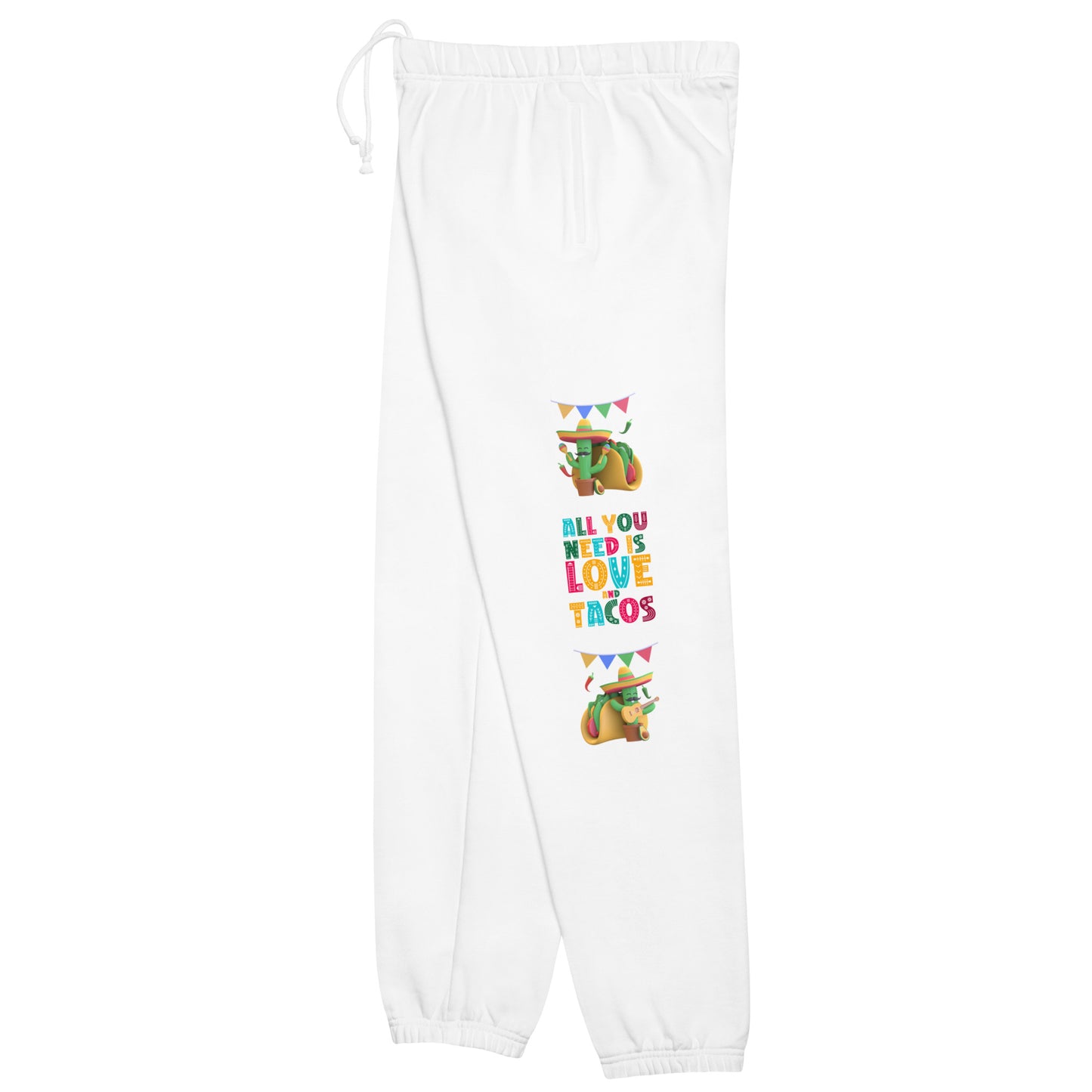 Spicy Serenades: Musical Chili Pepper and Cactus Unisex Sweatpants - Raining Gifts Exclusive!