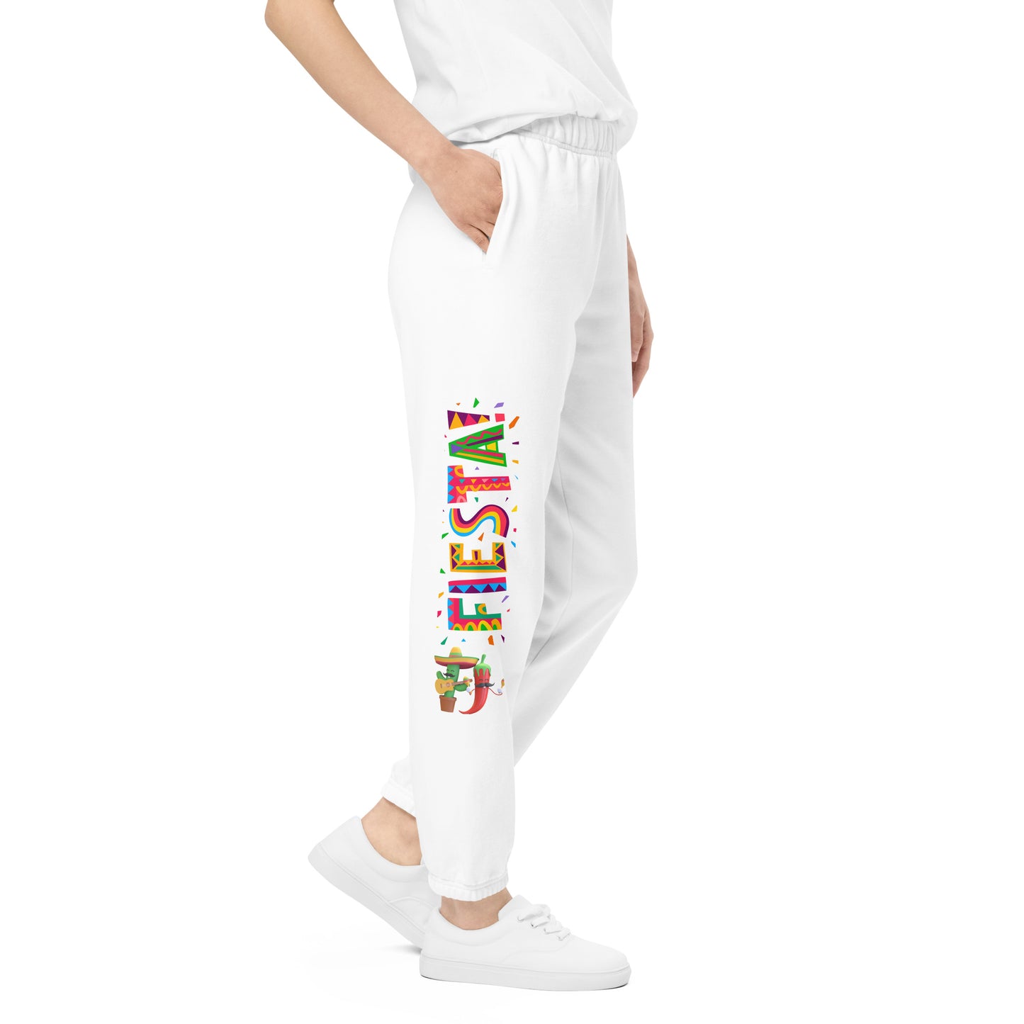 Spicy Serenades: Musical Chili Pepper and Cactus Unisex Sweatpants - Raining Gifts Exclusive!