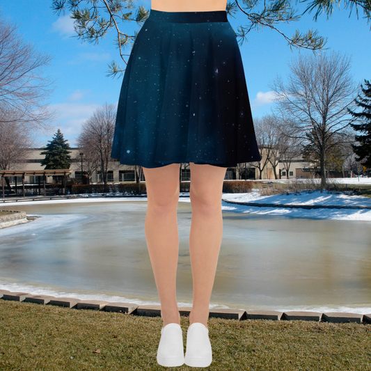 Starry Night Sky Skater Skirt