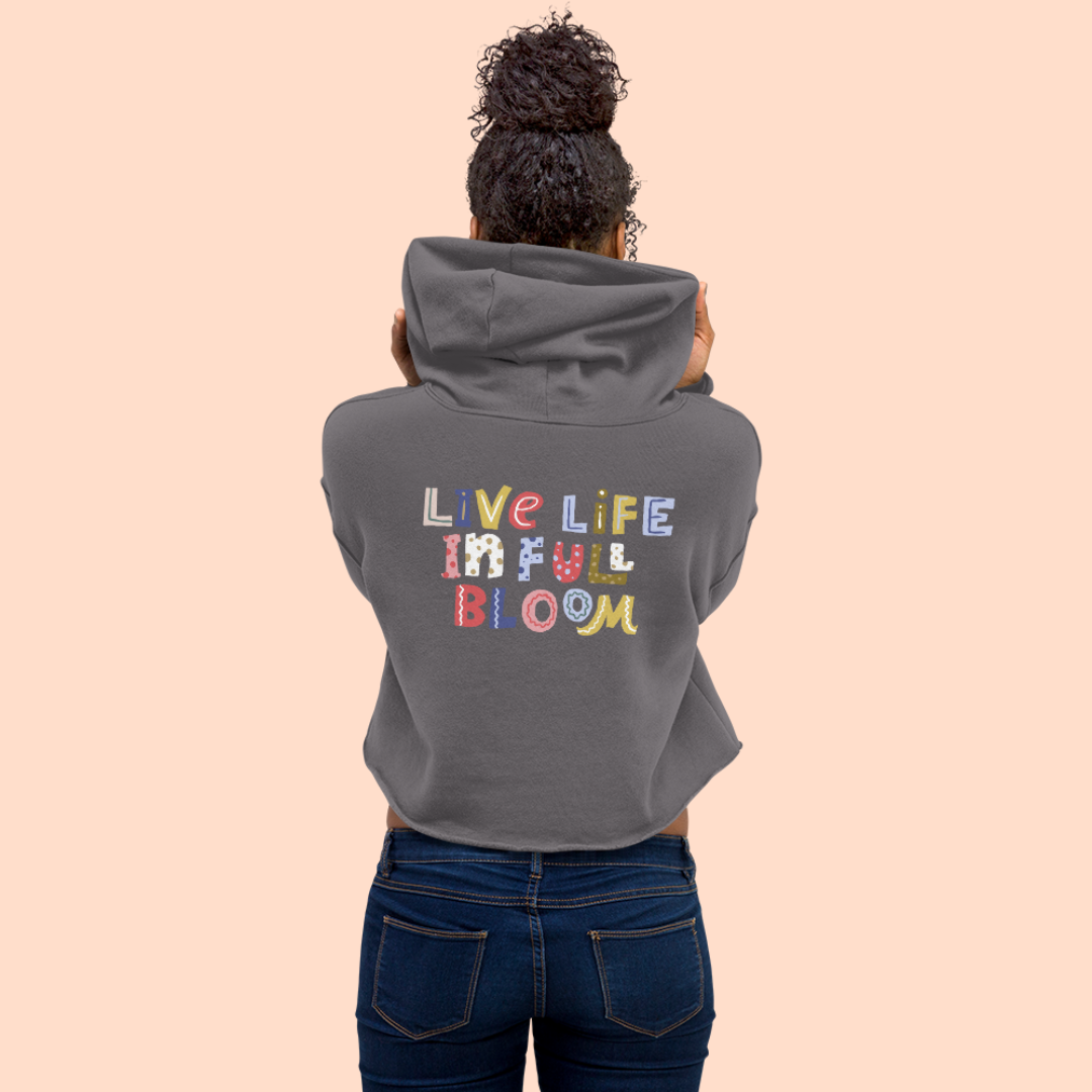Crop Top Hoodie Amaryllis Live Life in Full Bloom