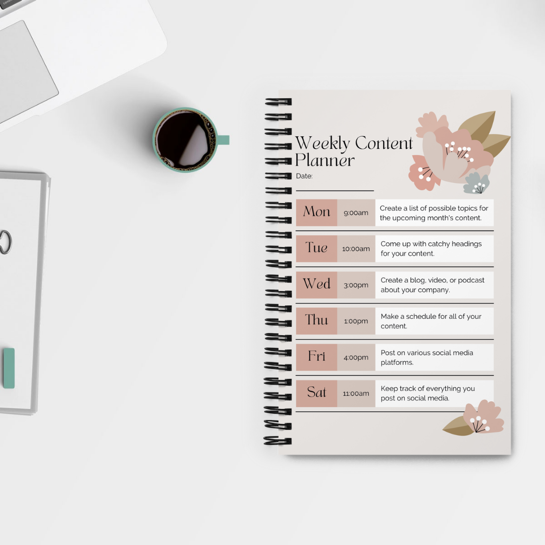 Bullet Journal Weekly Content Planner Notebook