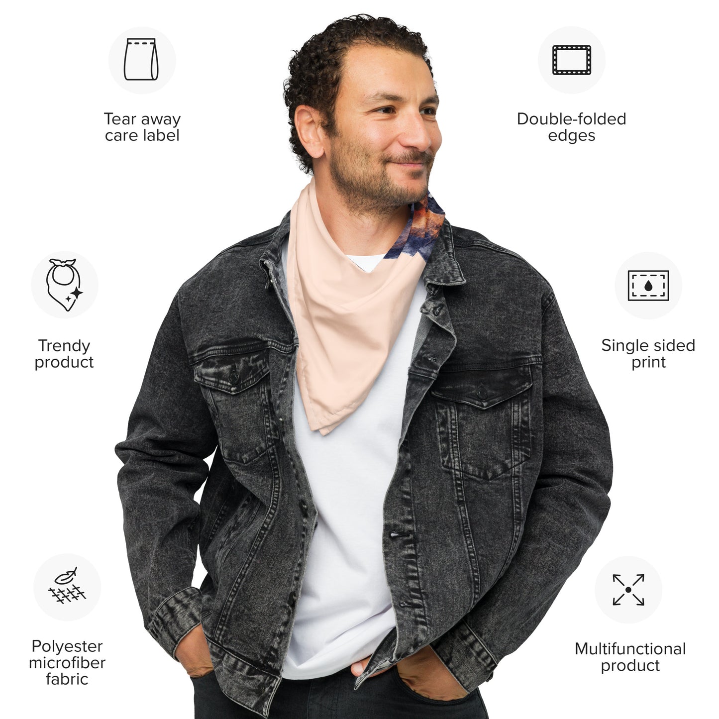 Show off Your Dobermann Style with our All-Over Print Bandana - Perfect for Pet Lovers