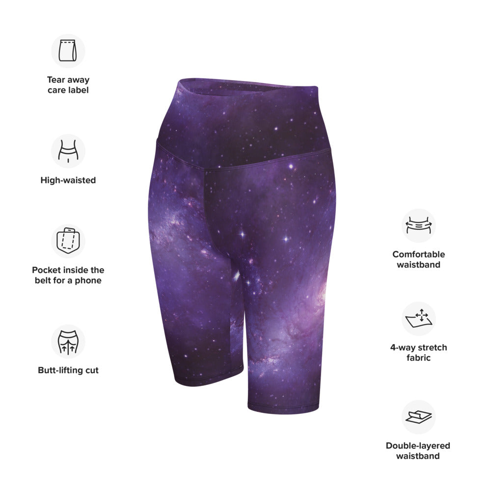 Galaxy in the Space Women Biker Shorts