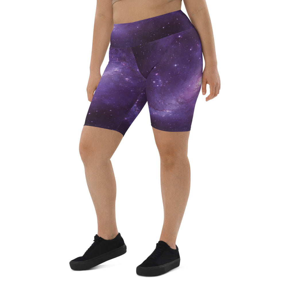 Galaxy in the Space Women Biker Shorts