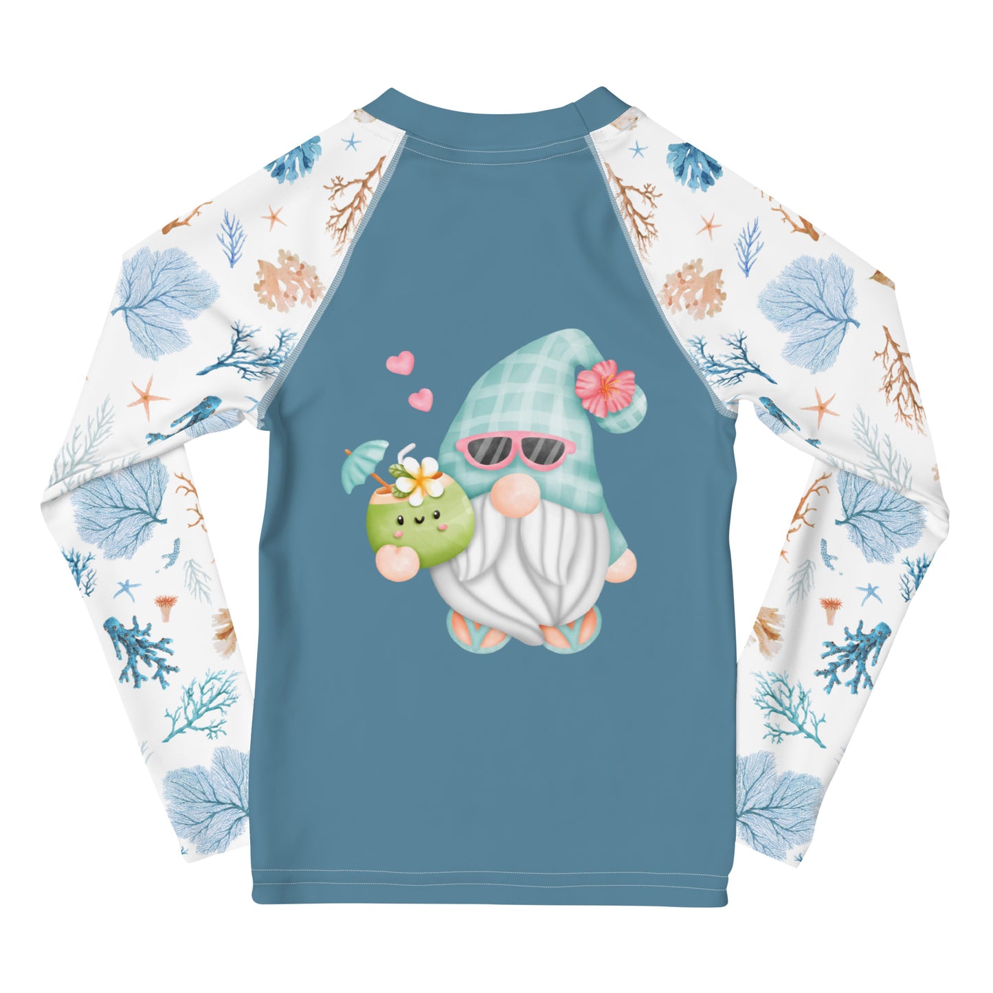 Kids Rash Guard Gnomes & Sea Corals Artwork