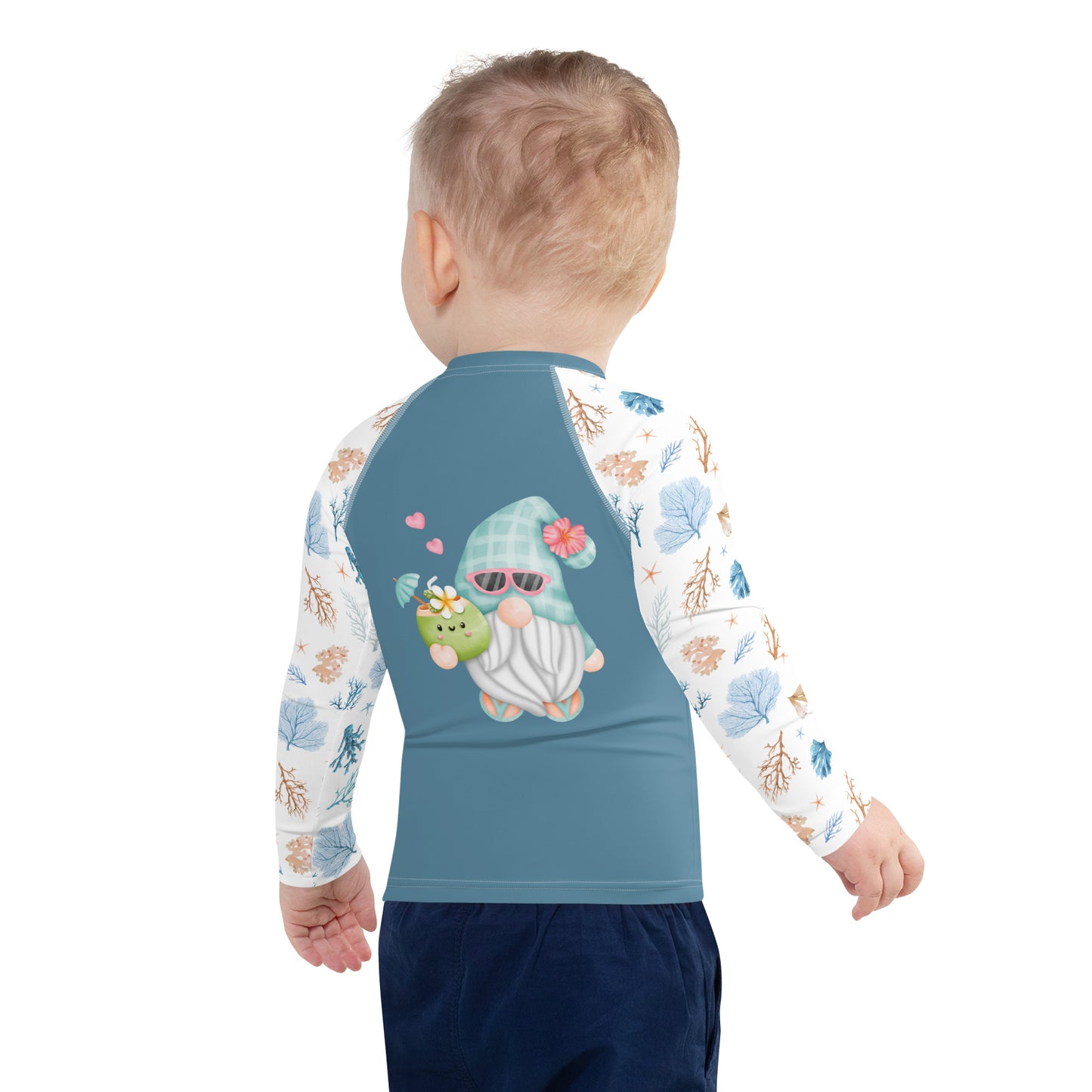 Kids Rash Guard Gnomes & Sea Corals Artwork