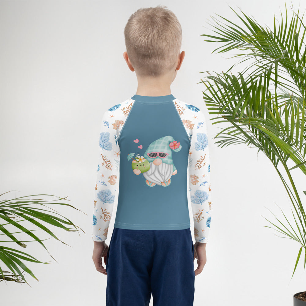 Kids Rash Guard Gnomes & Sea Corals Artwork