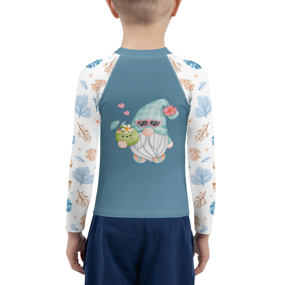 Kids Rash Guard Gnomes & Sea Corals Artwork
