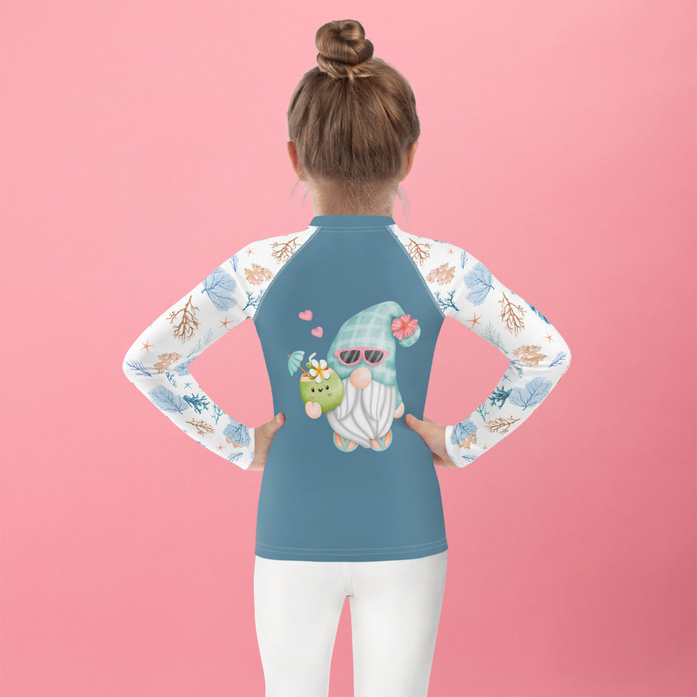 Kids Rash Guard Gnomes & Sea Corals Artwork